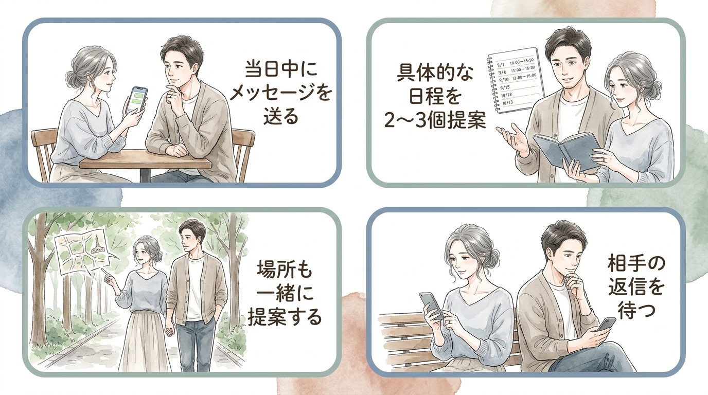 次につなげたいなら当日中に具体的な日程を提案してしまう