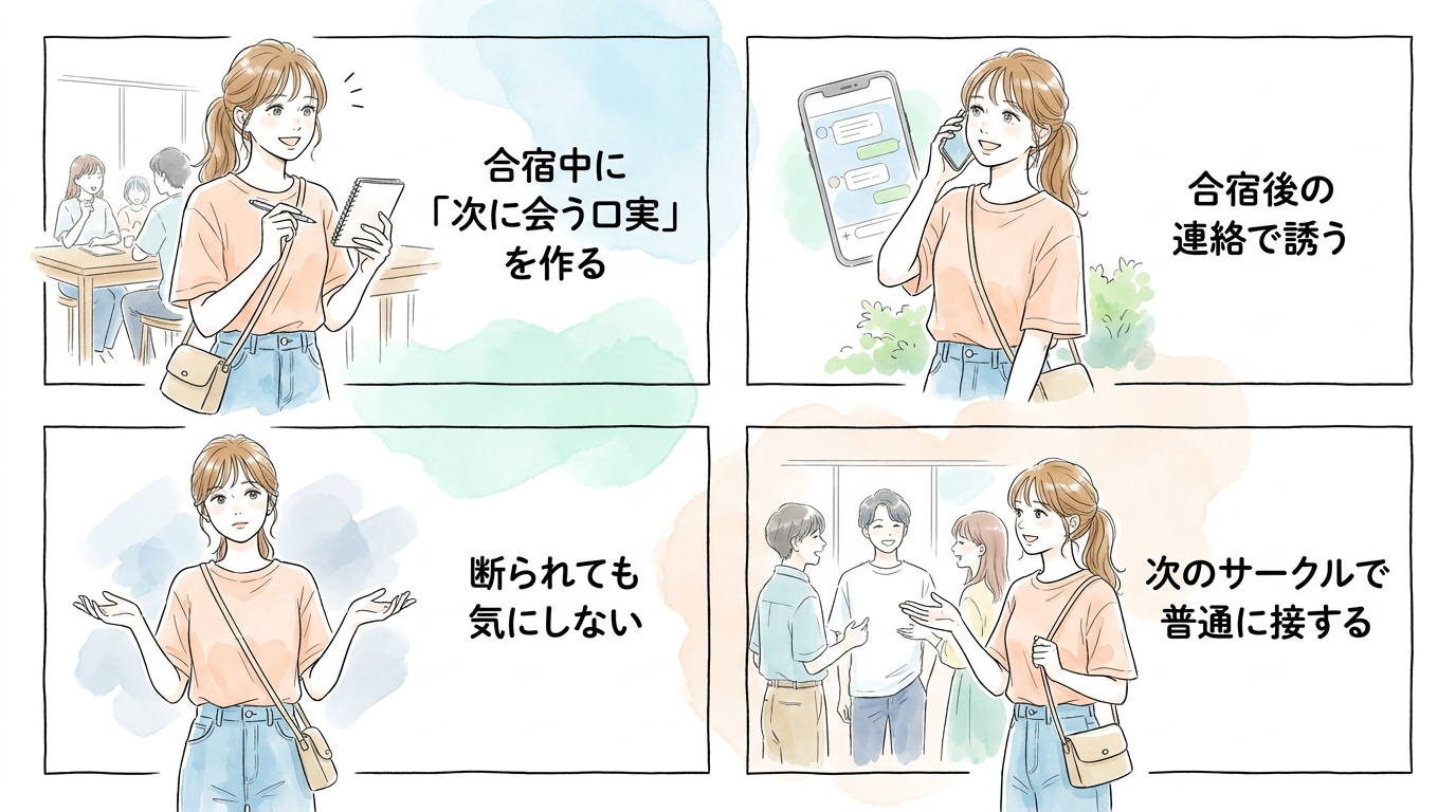 次に二人で会える口実を自然に作っておく