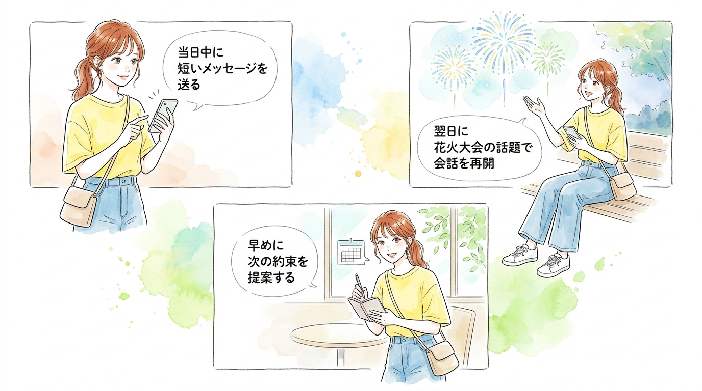 次の約束を早めに提案すると、関係が途切れずに続いていく