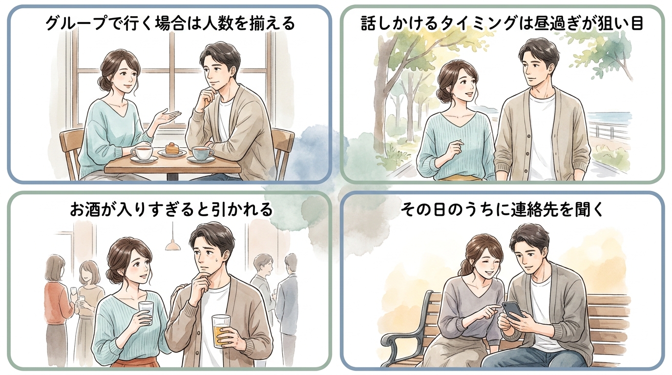 海・ビーチ・ナイトプールは友達グループ同士の自然な接触が起きやすい