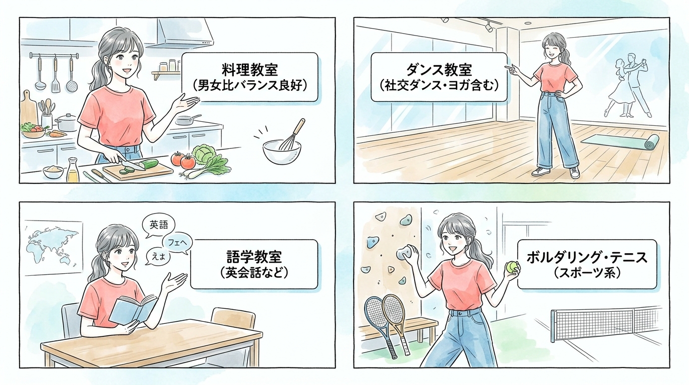 男女比が偏らない習い事を見抜く方法