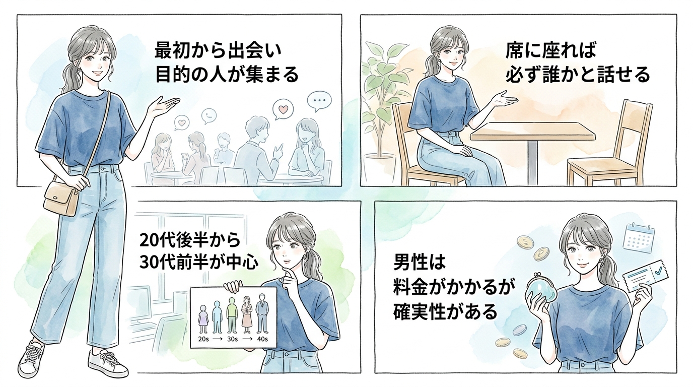 相席ラウンジは確実性で選ぶなら外せない選択肢になる