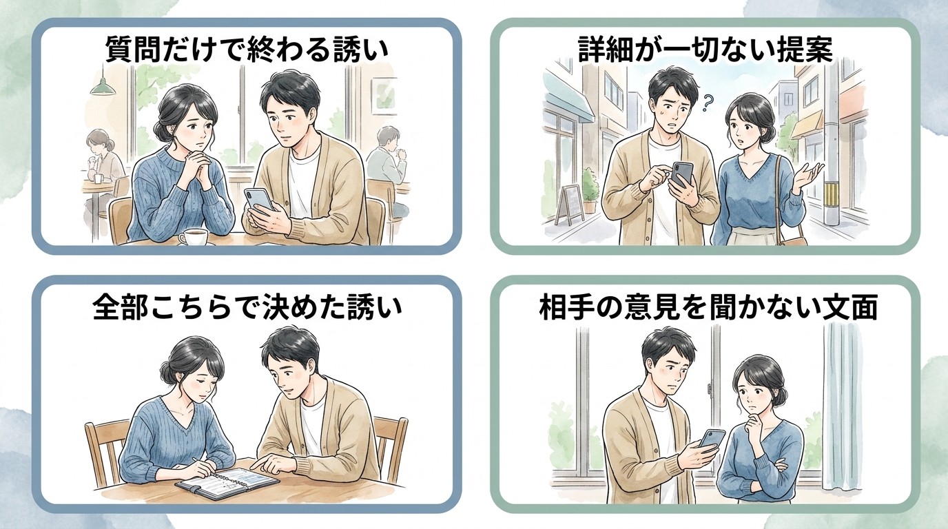 相手が「返信しづらい」文面になっている