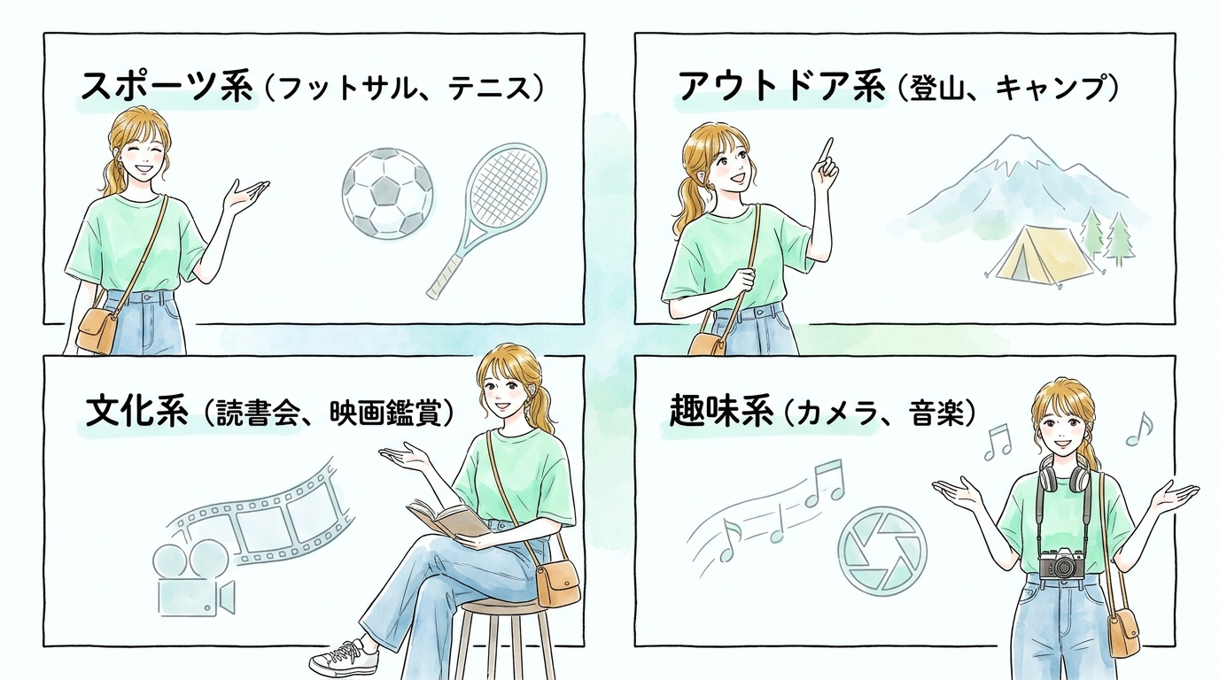 社会人サークルなら趣味を口実に会える