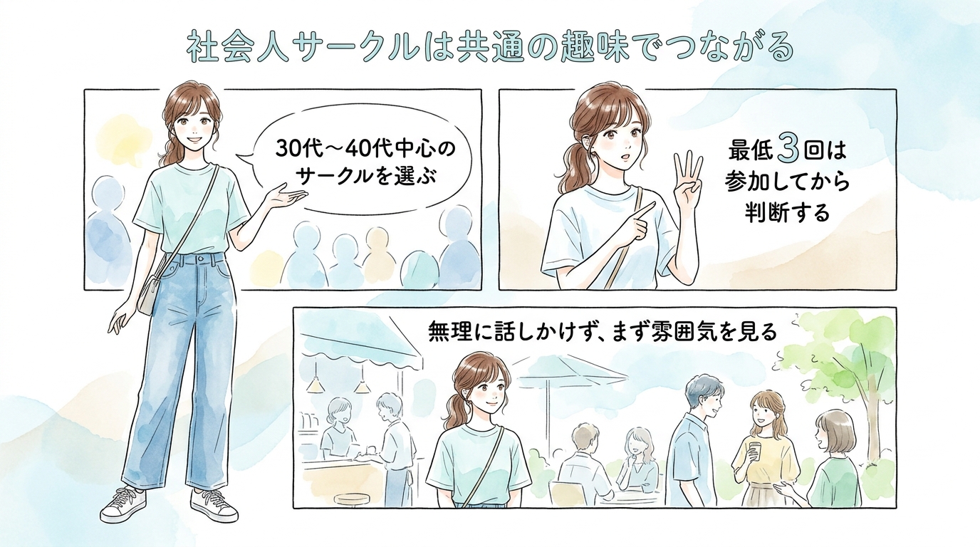 社会人サークルは共通の趣味でつながる
