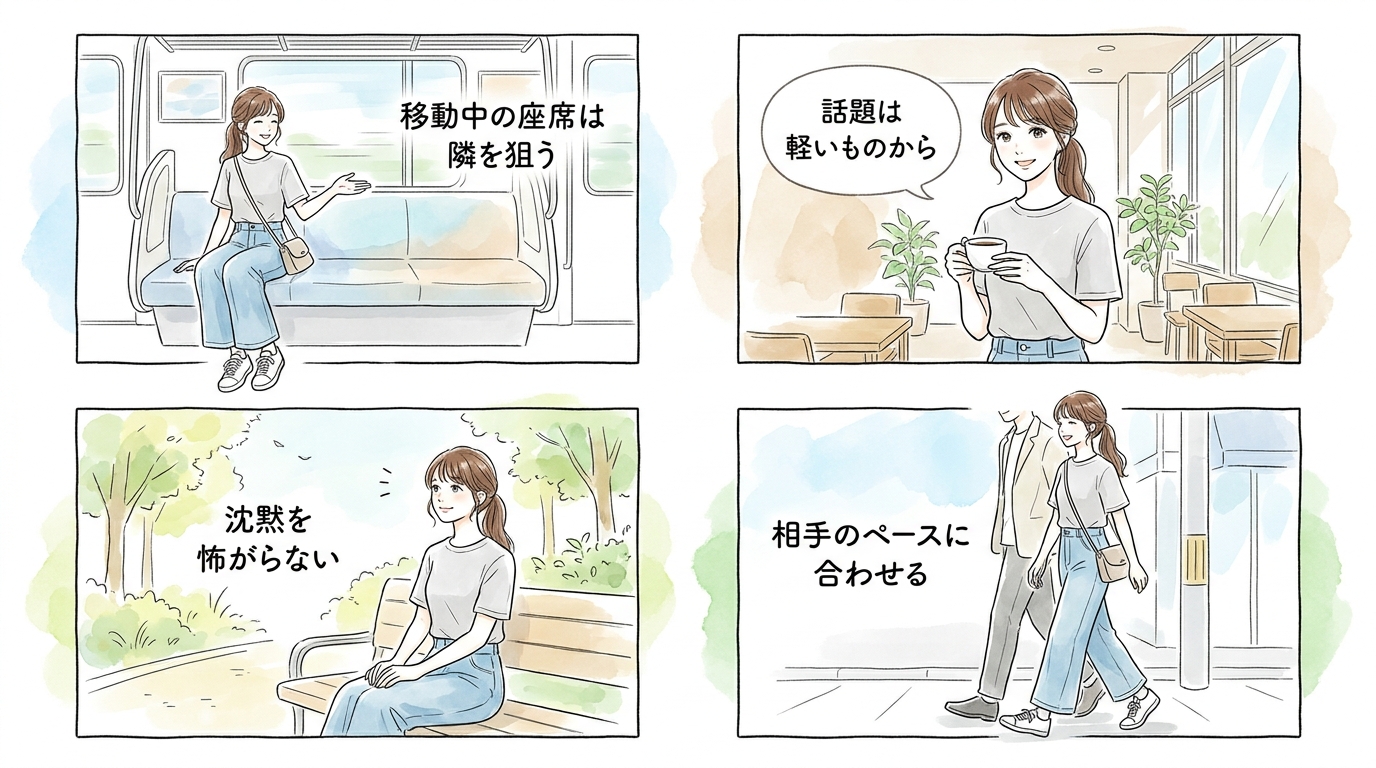 移動時間・待ち時間に訪れる「二人きりの瞬間」