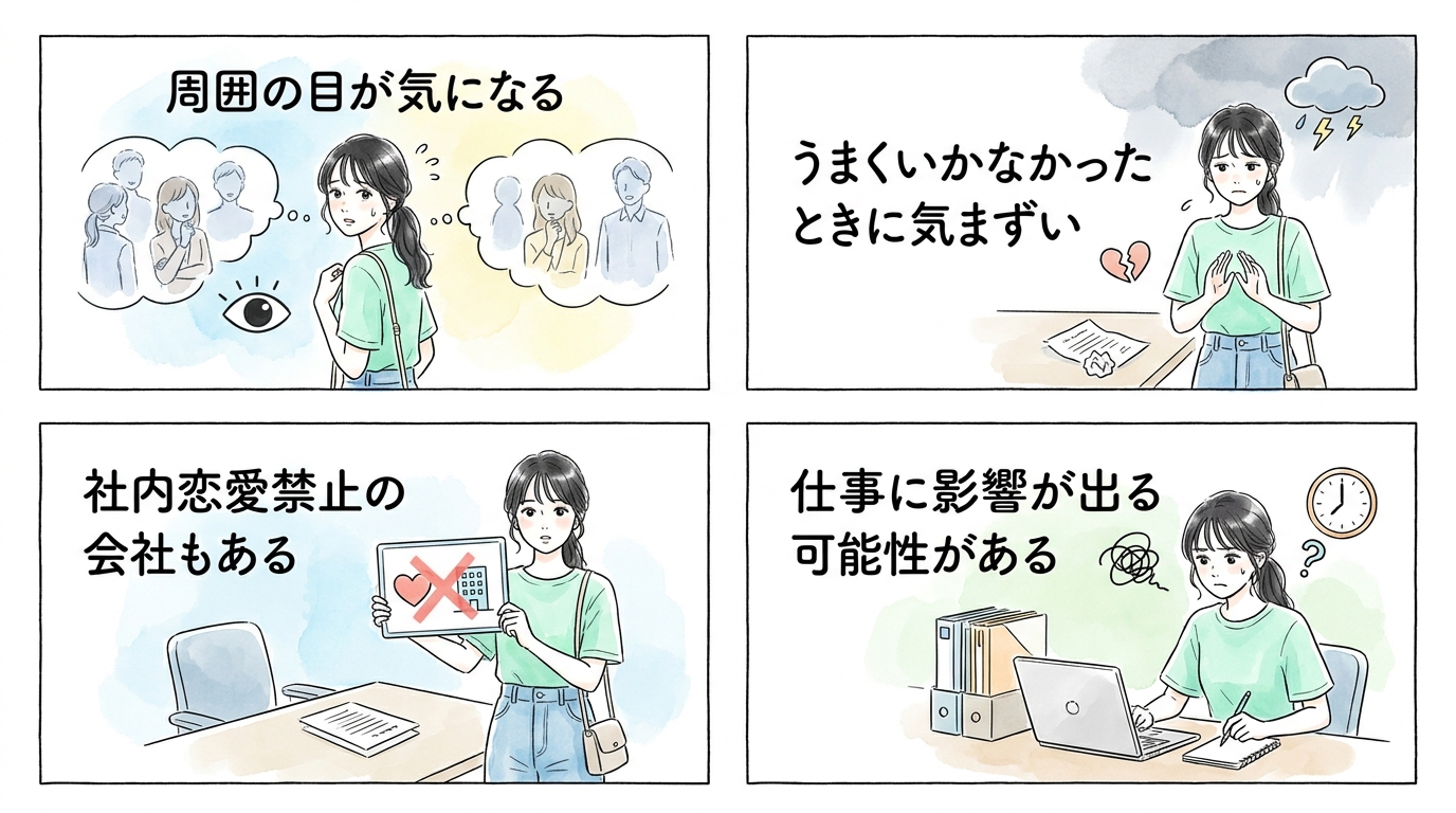 職場や取引先で日常的に接点が生まれる