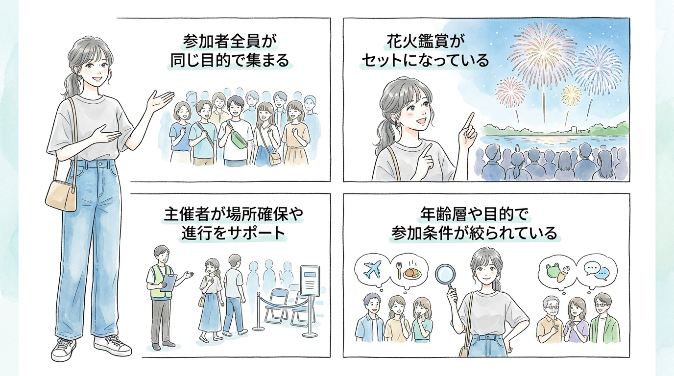 花火大会をきっかけに出会える婚活・恋活イベントを使う
