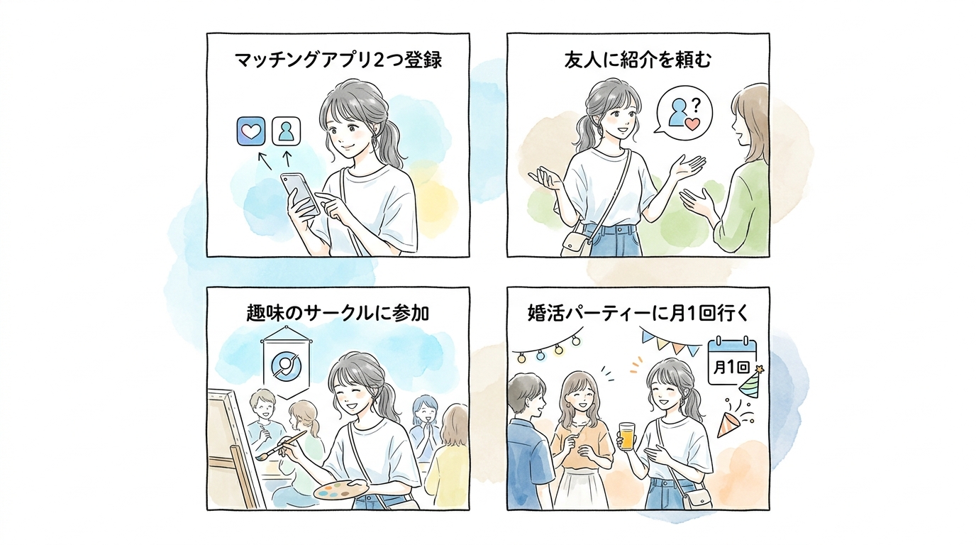 複数の出会いの場を同時に試しておくと選択肢が広がっていく