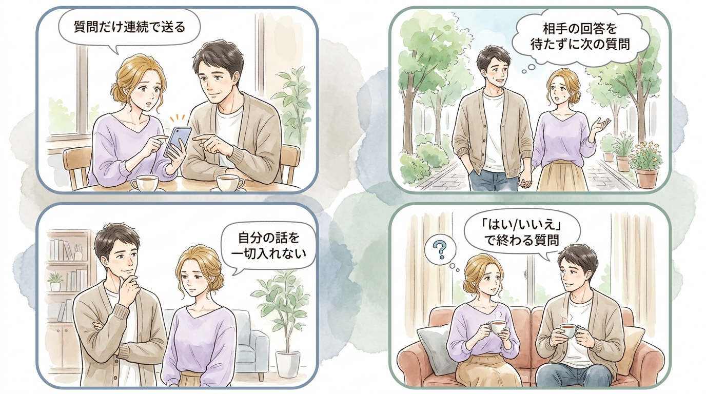 質問攻めは相手を疲れさせる