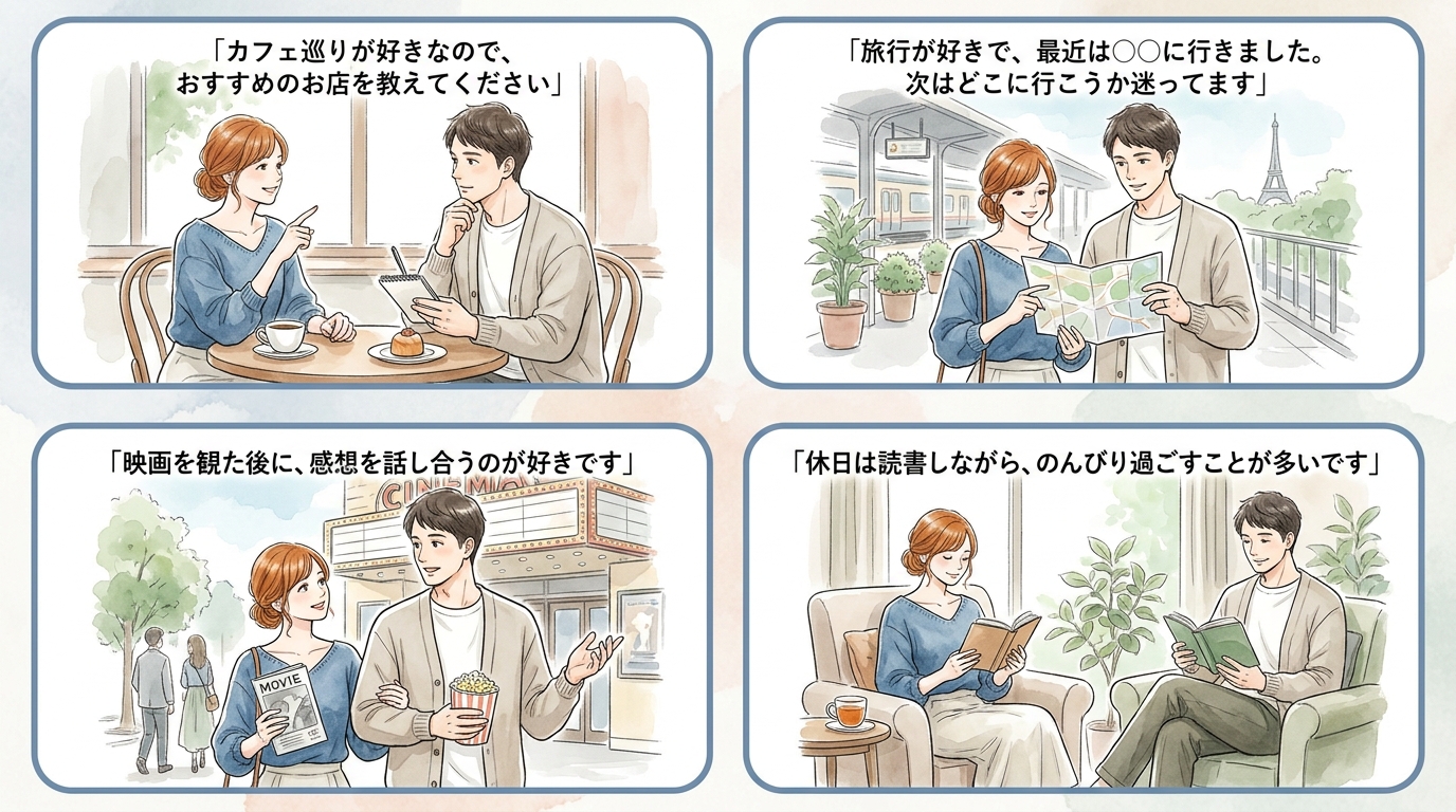 趣味の羅列をやめて「一緒に何ができるか」を書いた