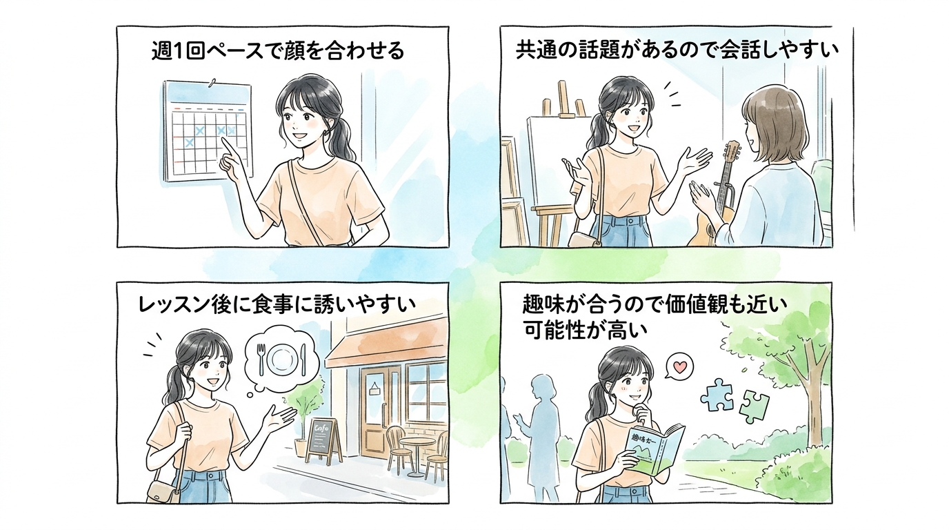 趣味や習い事で自然に仲良くなれる