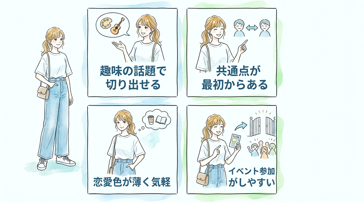 趣味マッチング系アプリが自然な流れを作りやすい
