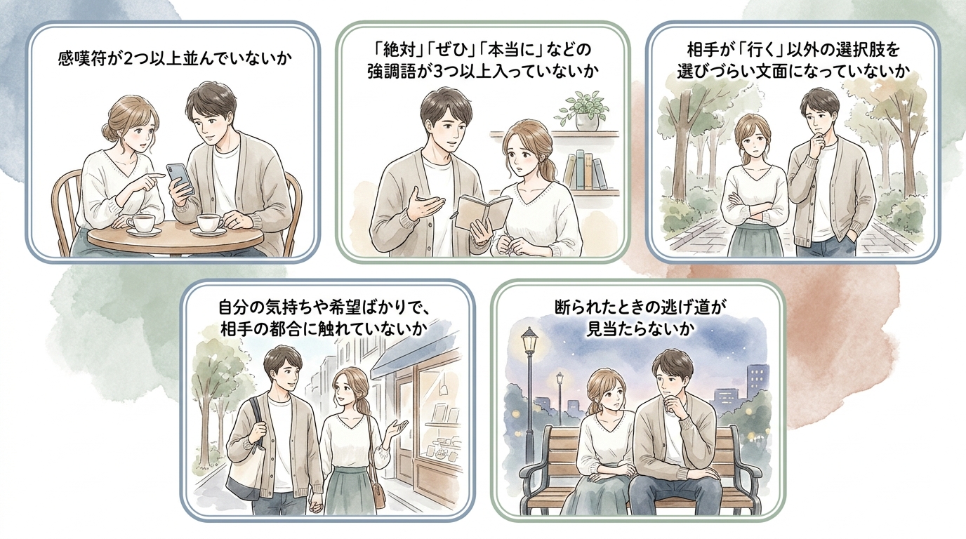 送信前に確認したい「重さ」のセルフチェック