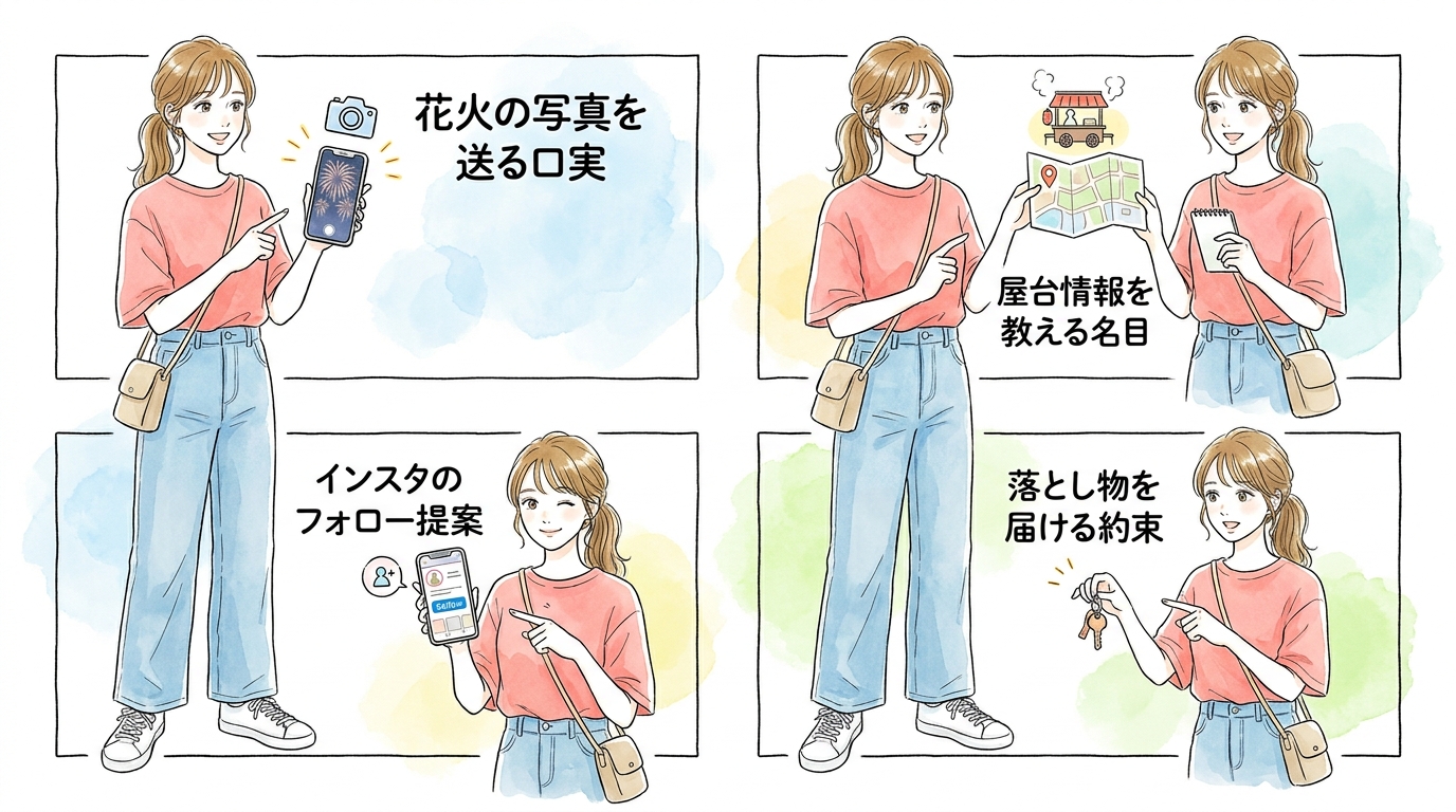 連絡先を聞くタイミングが異様に早い