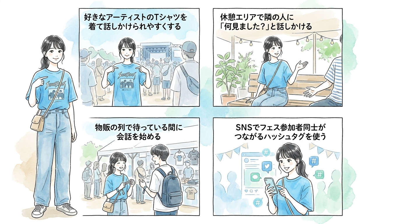 野外フェス・音楽イベントは共通の趣味でつながる出会いの宝庫になる