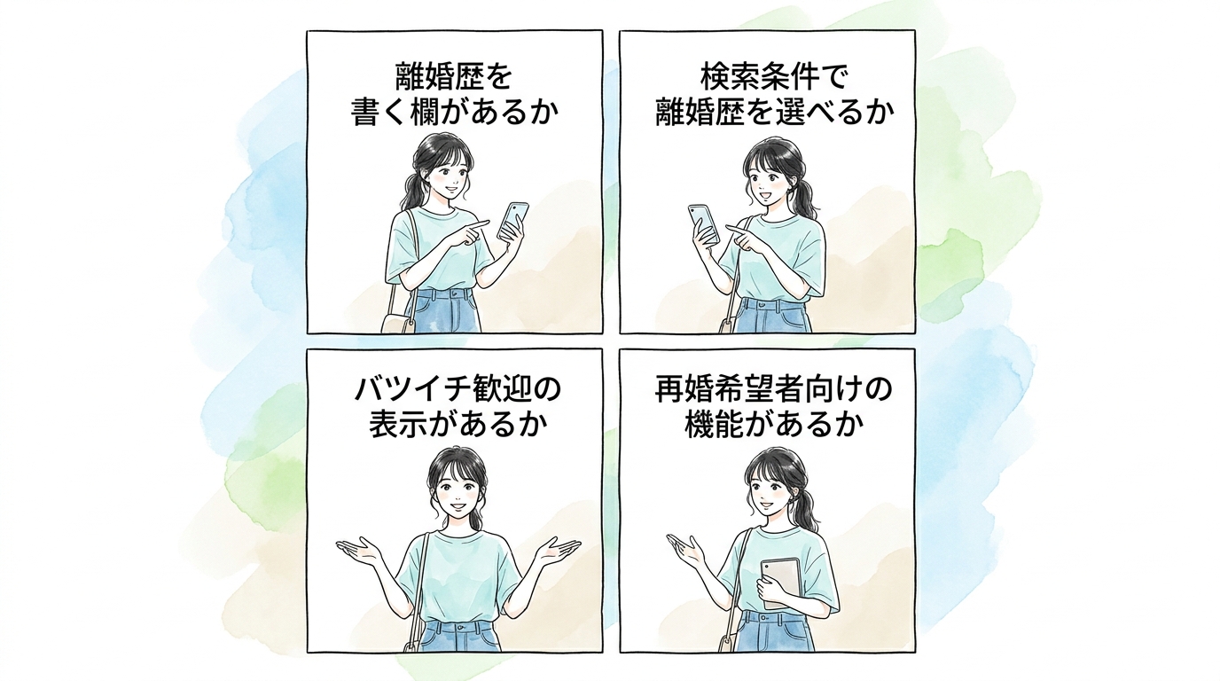離婚歴を明記できるアプリなら最初から理解者だけに絞れる