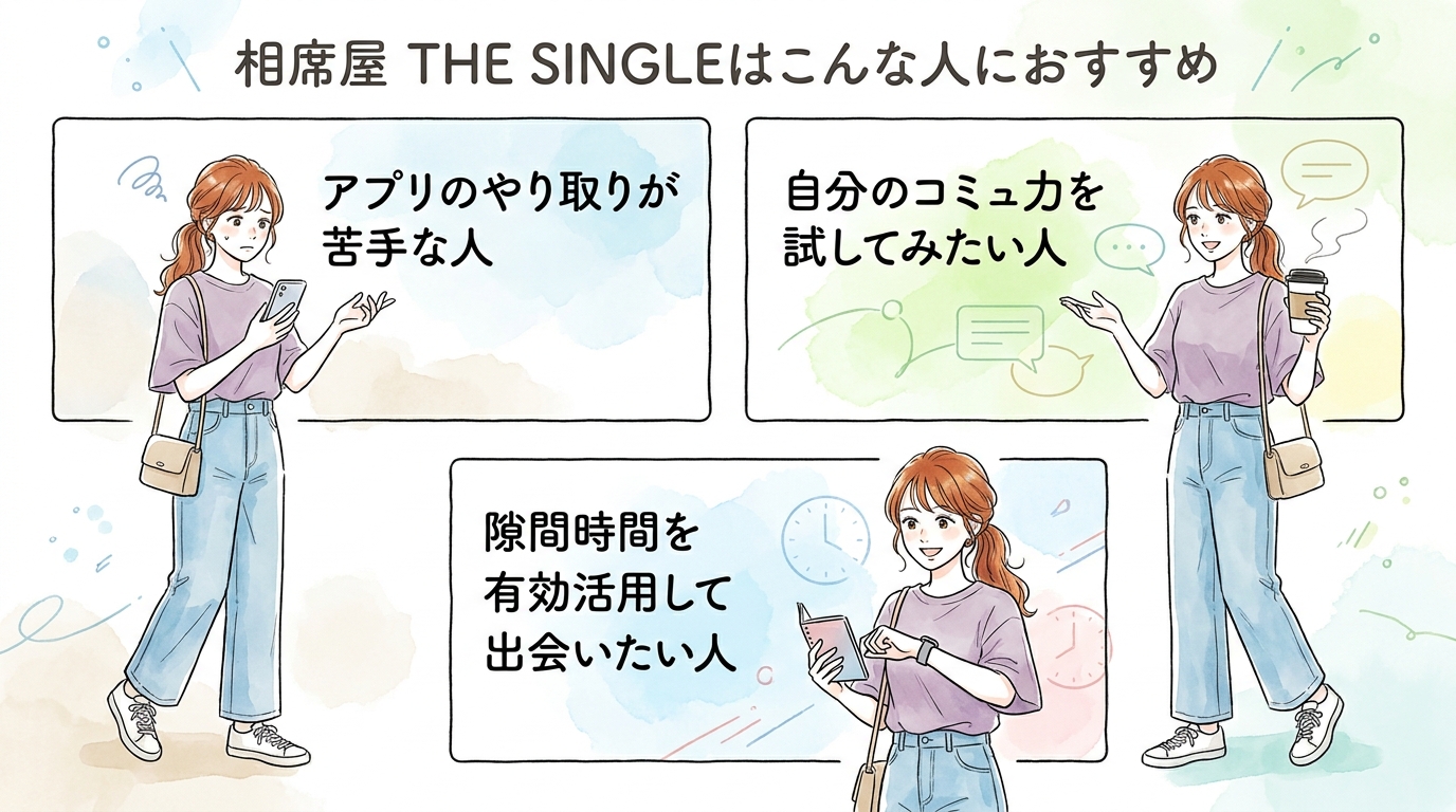 相席屋 THE SINGLEはこんな人におすすめ