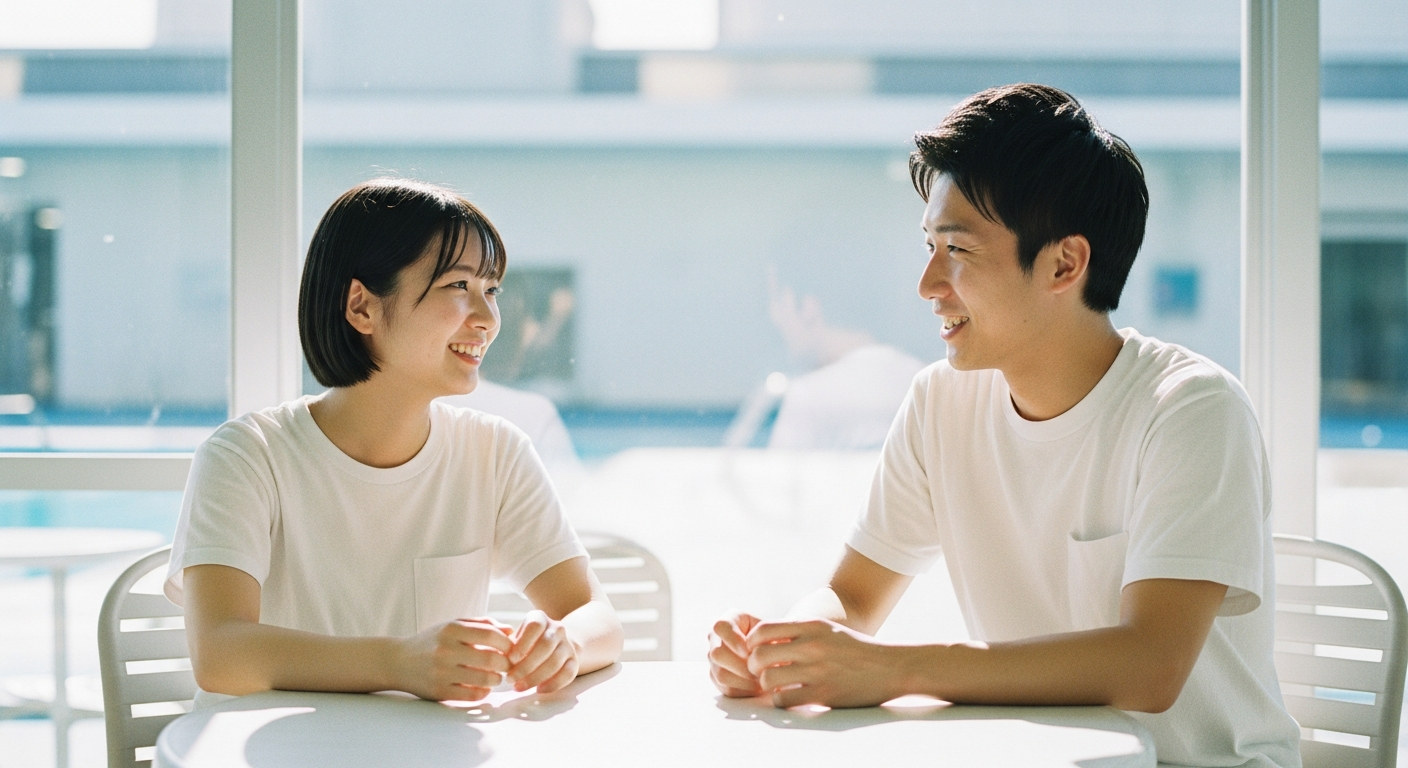 プール監視員で気になる人ができたら、夏が終わる前に連絡先を交換しておく