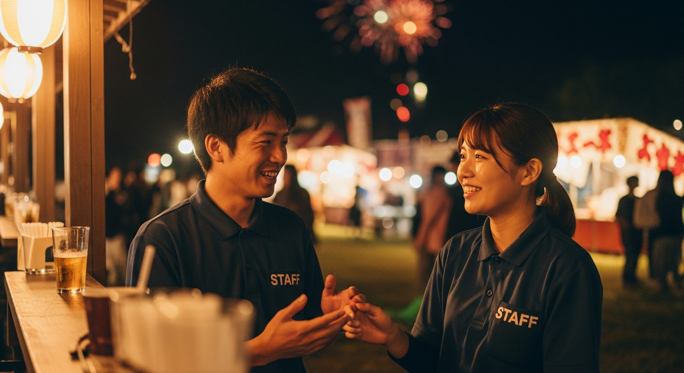 花火大会スタッフバイトで出会いが生まれやすい3つの時間帯