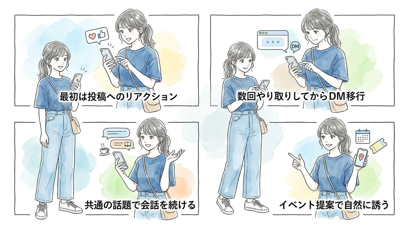 SNS(X・Instagram)でDMから関係を始める