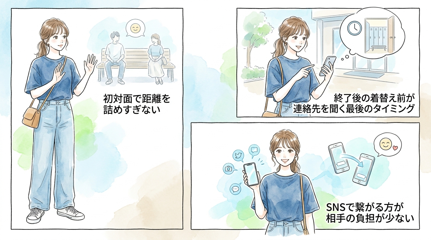SNSで繋がる方法も選択肢に入れておくと相手の負担が減る