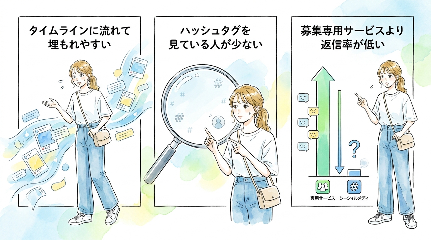 TwitterやInstagramのハッシュタグ検索は返信率が極端に低い