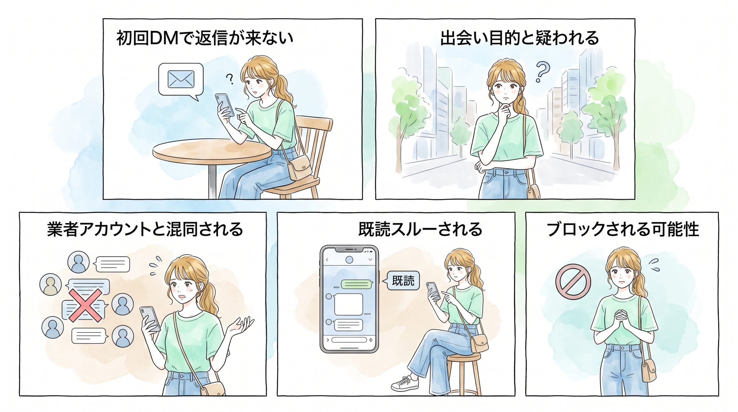 いきなりDMを送ると出会い目的だと判断され、既読スルーかブロックされる