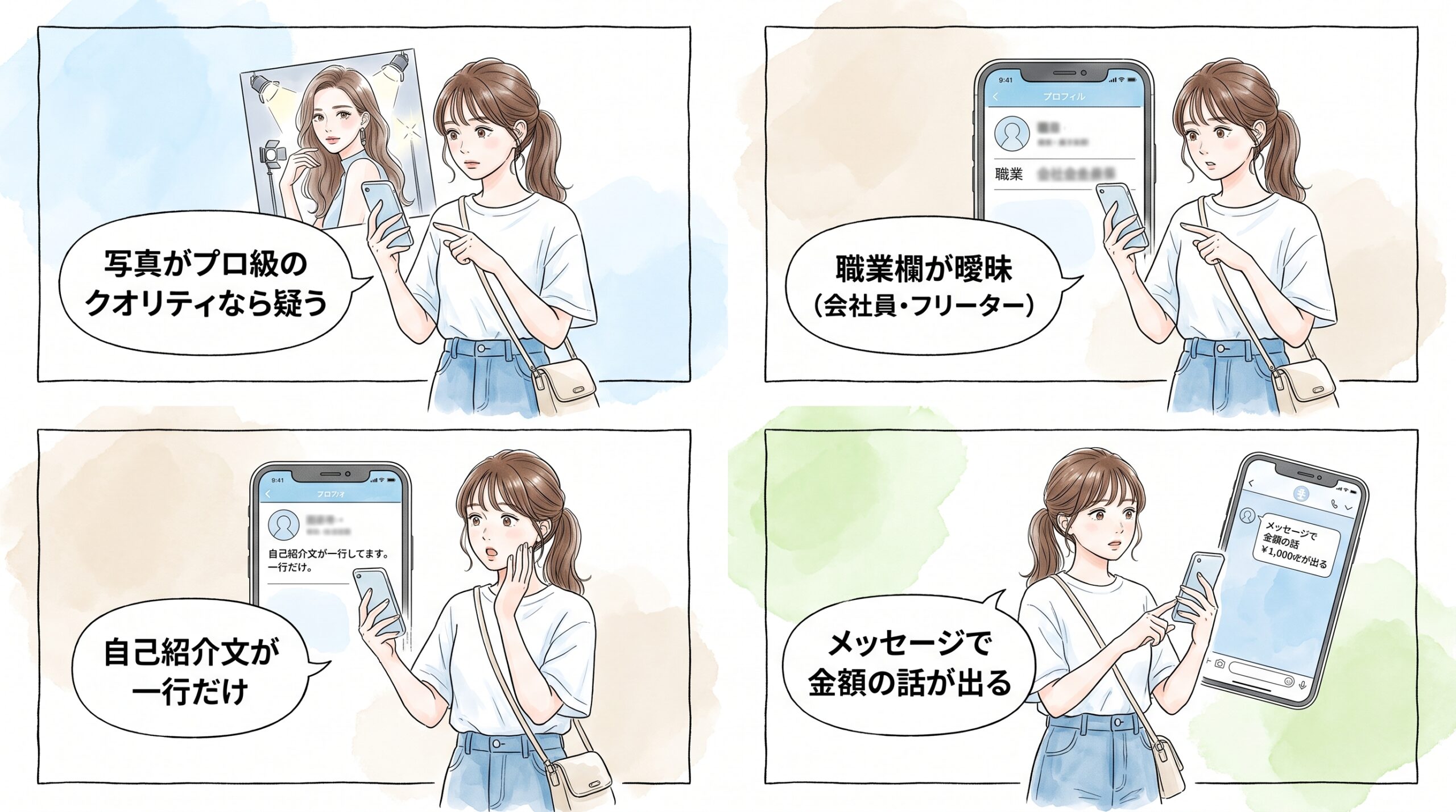 プロフ写真が美人すぎる・モデル級の場合は援デリ業者の可能性が高い