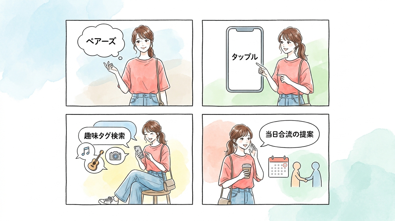マッチングアプリで「音楽好き」「フェス参加予定」の条件で事前に会う約束ができる