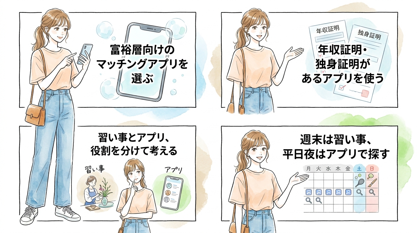マッチングアプリとの併用で母数を増やしている人が多い