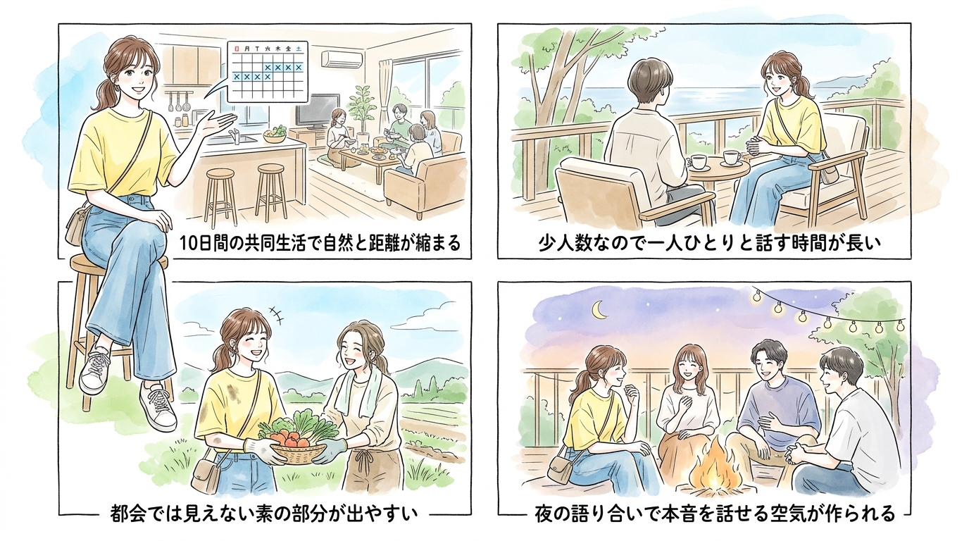地方の離島・農村型ボランティアは少人数で濃い関係が作れている