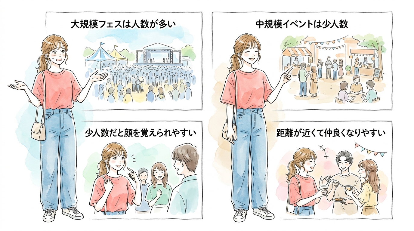 大規模フェスより地方の中規模イベントの方が距離が近い
