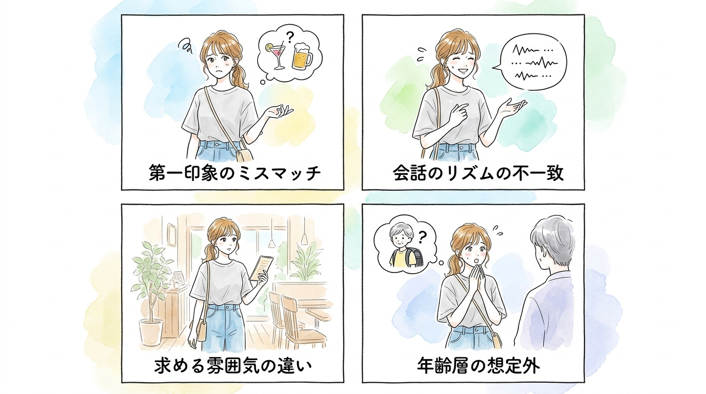 店員を呼ばれた時点で「タイプじゃなかった」と告げられている