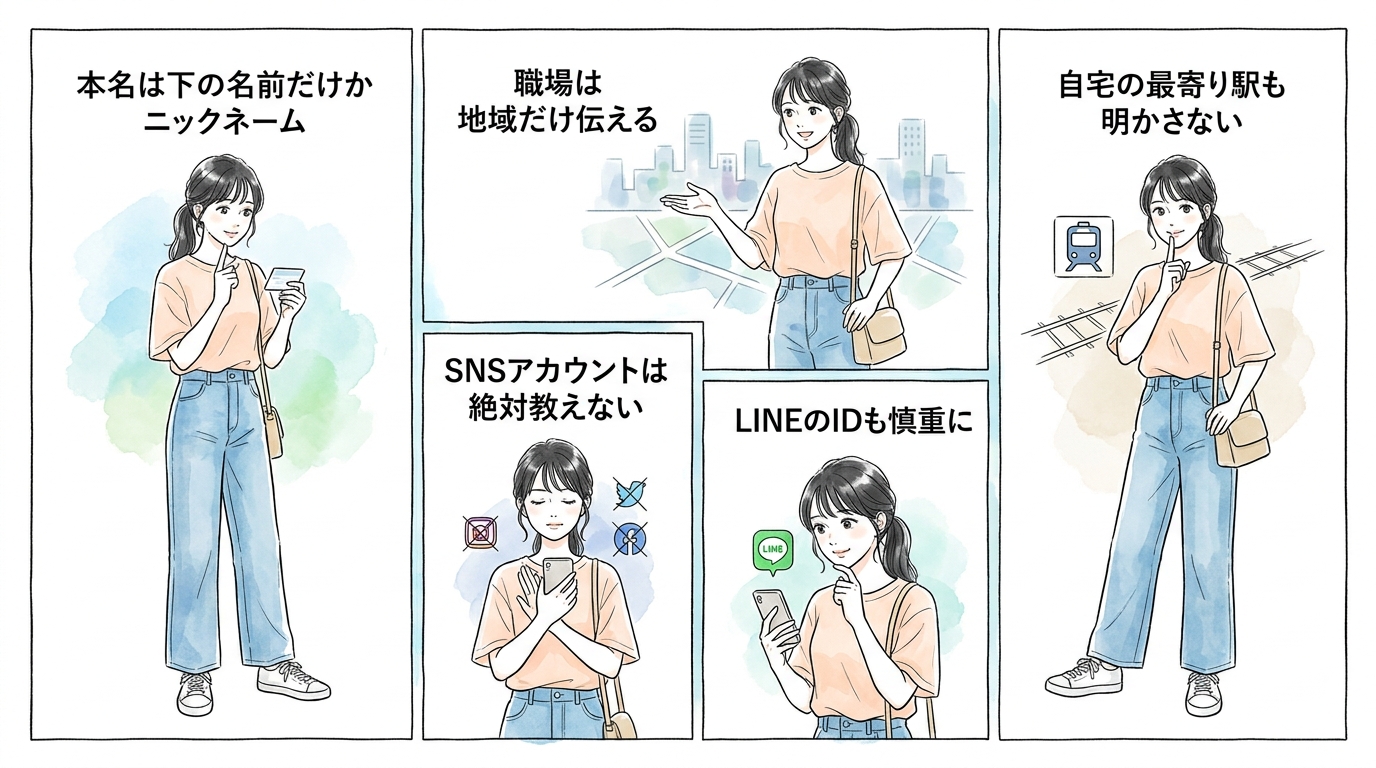 本名・職場・SNSアカウントを安易に教えない境界線を引く