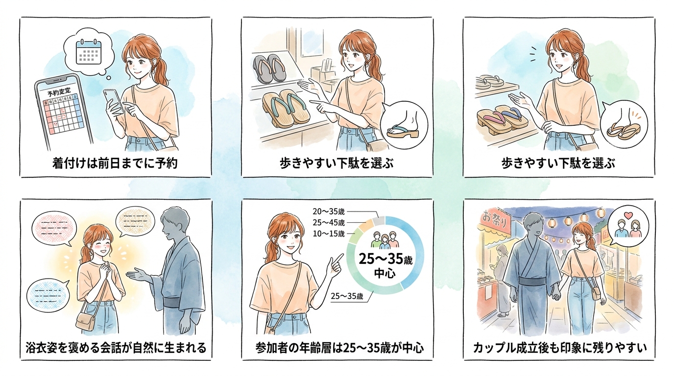 浴衣コンは参加者の本気度が高く、カップル成立率も上がっている