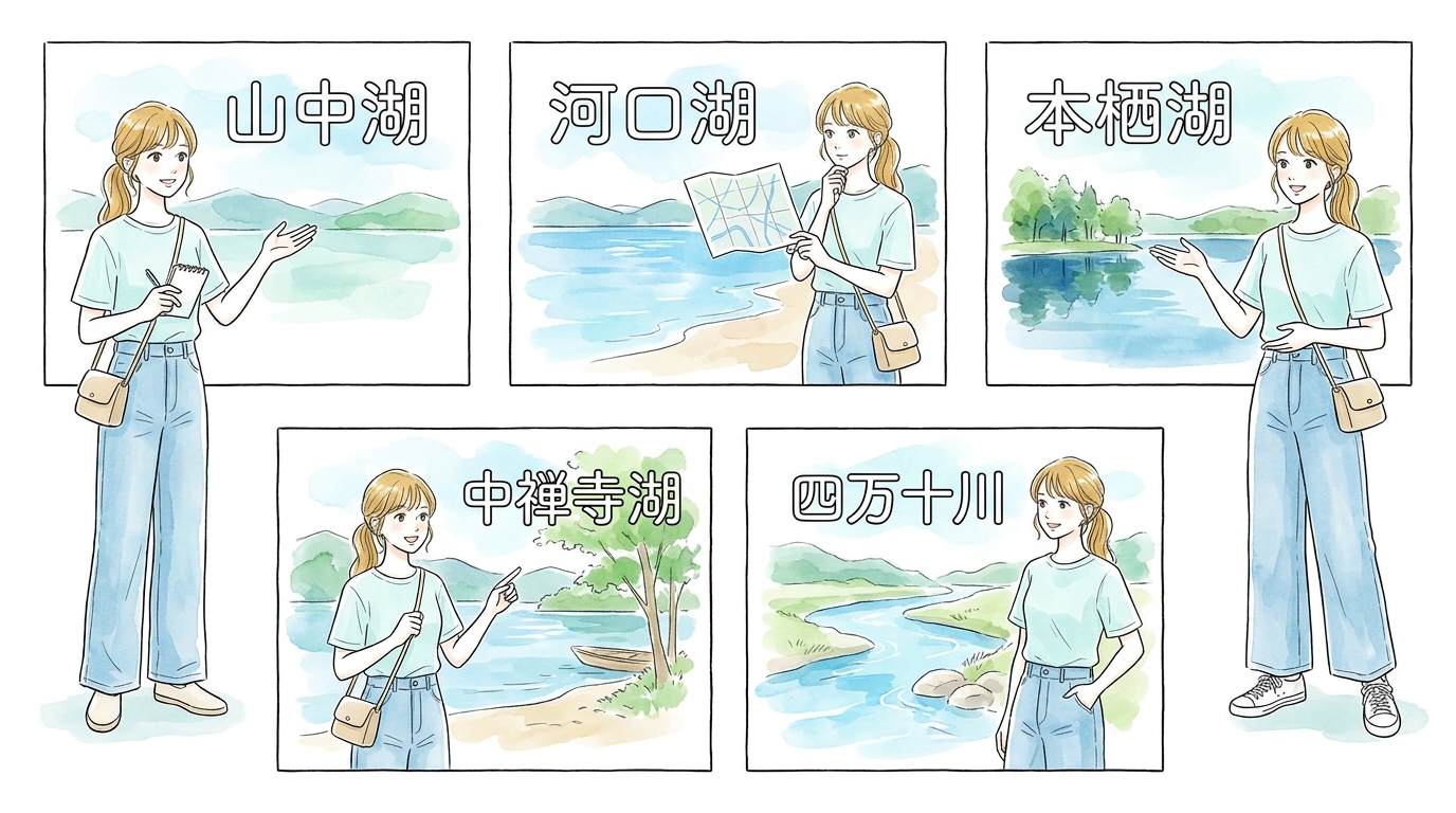 湖や川のフィールドは少人数制で話す時間が長くなる