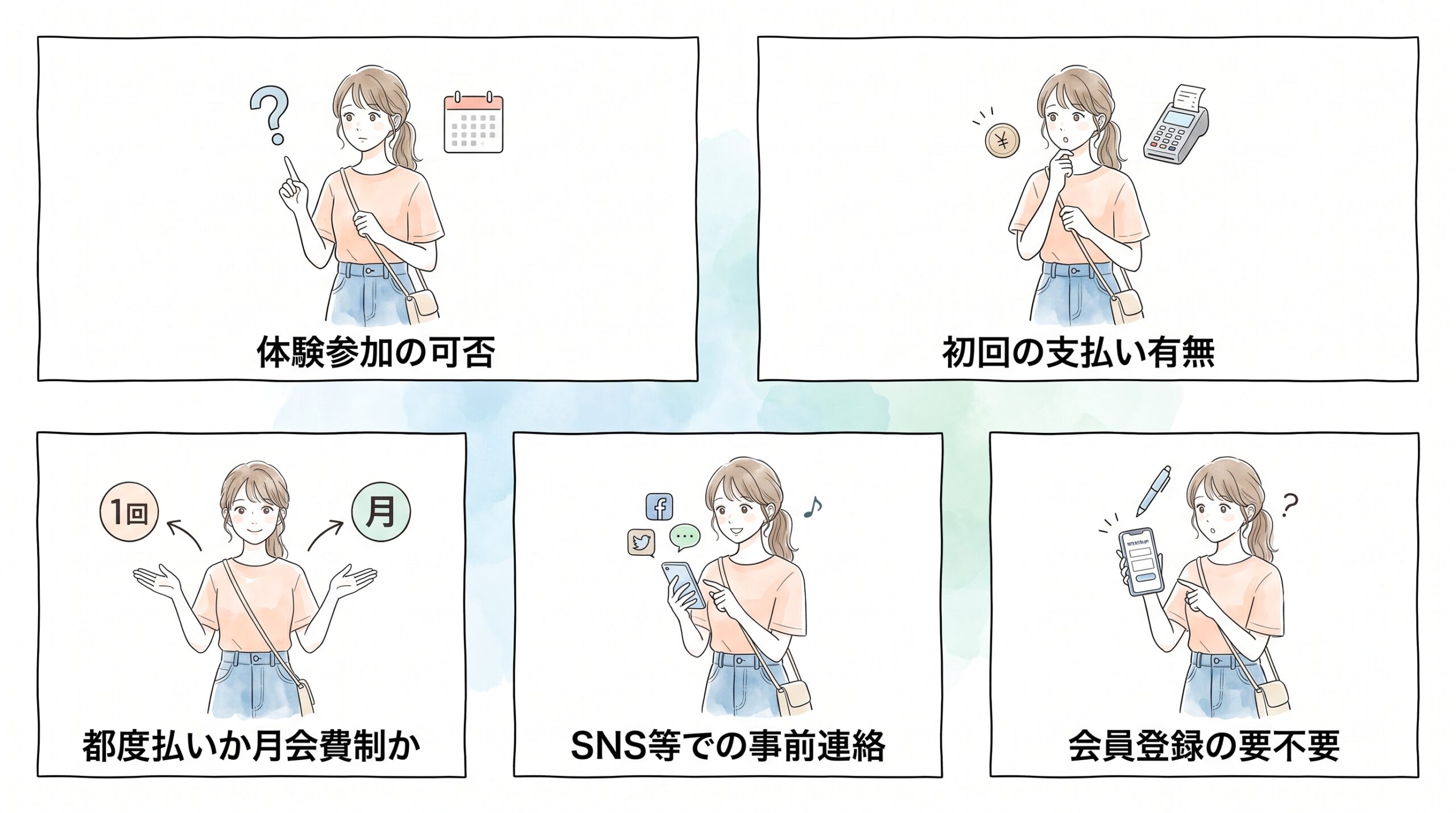 無料体験の有無と参加ハードルを事前に見ておく