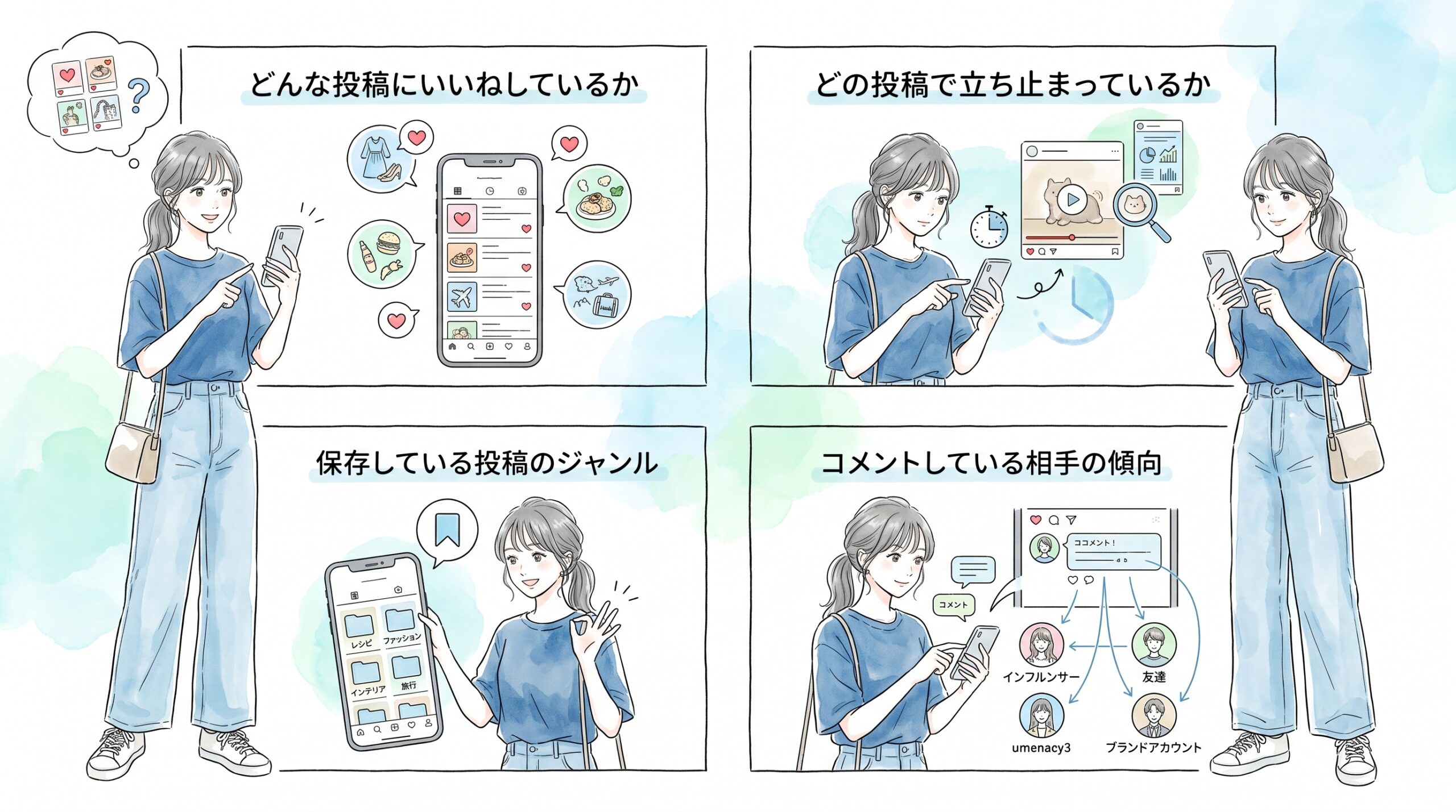 発見タブに表示される相手は、あなたの過去の「いいね」履歴で決まっている