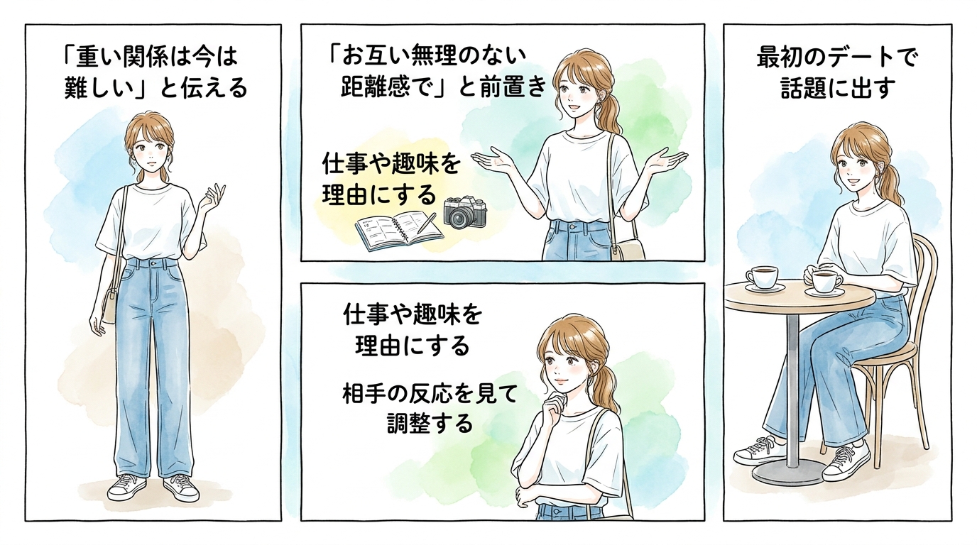 「真剣交際は考えていない」を相手が受け入れやすい伝え方にする