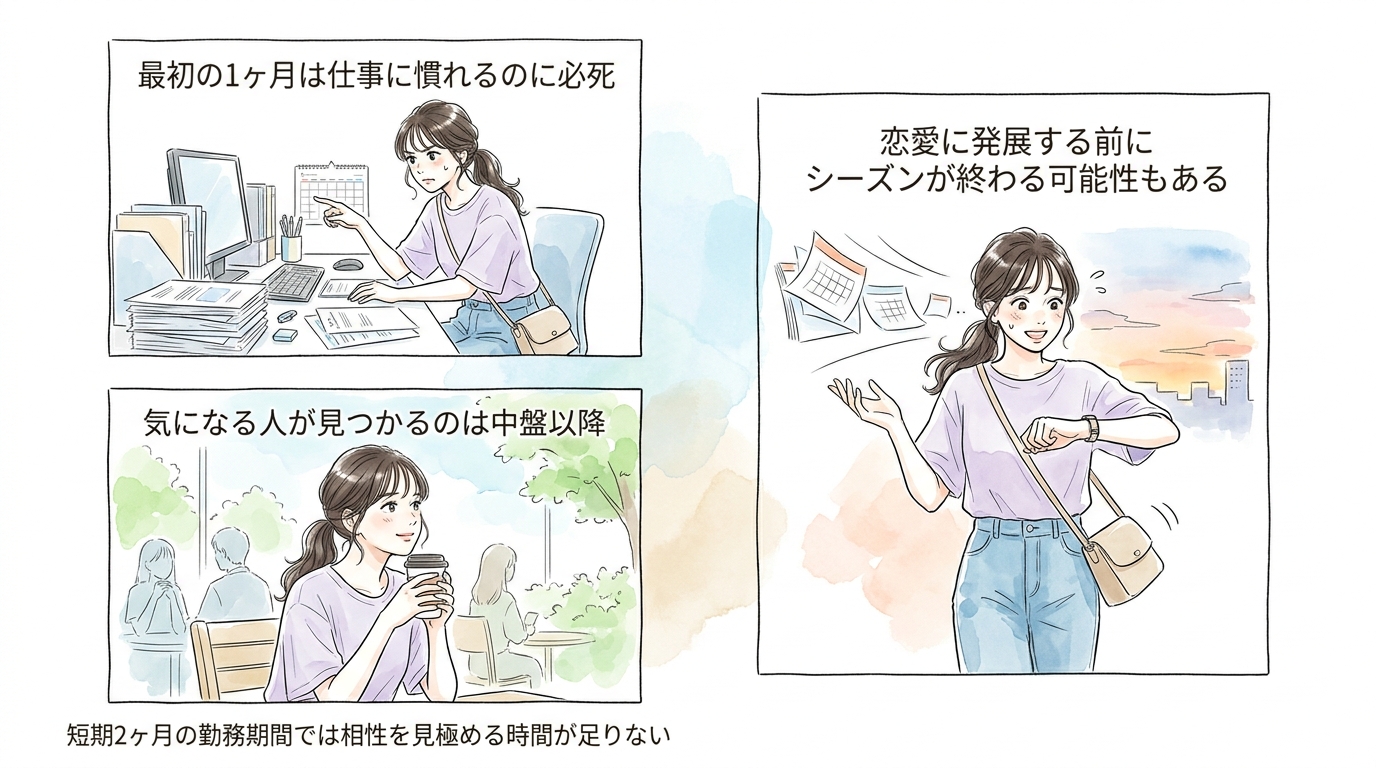 短期2ヶ月の勤務期間では相性を見極める時間が足りない
