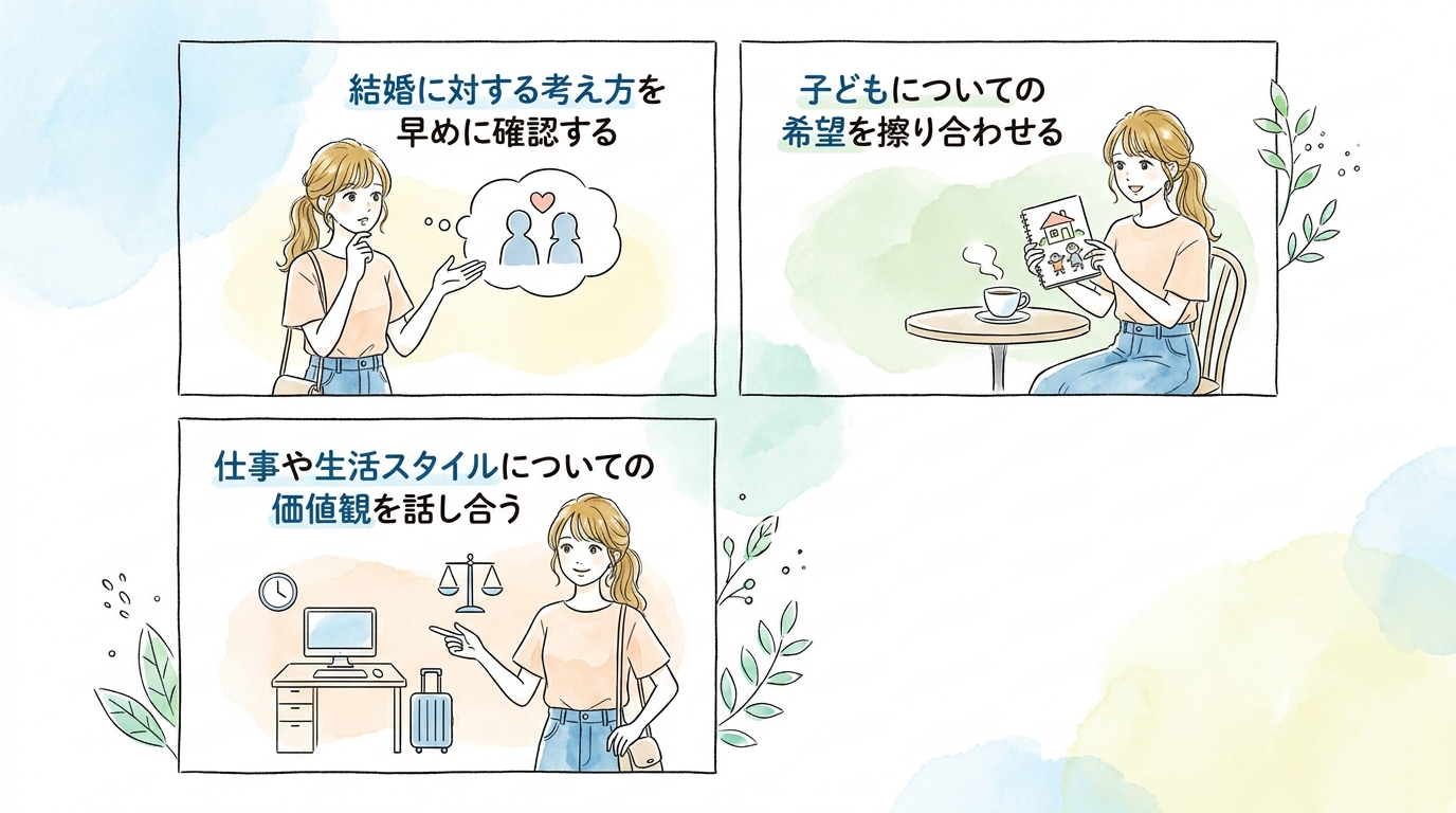結婚や将来の話は早めに擦り合わせておく
