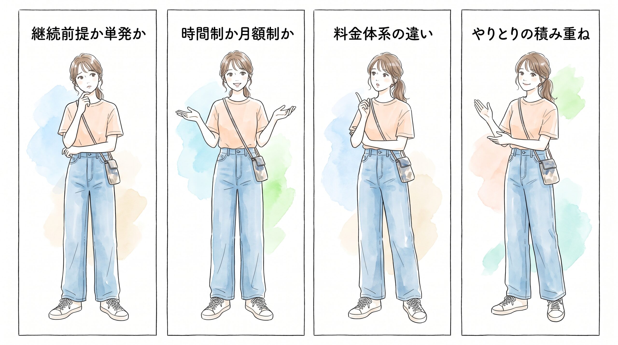 継続的な関係を前提にしているかどうかの違い