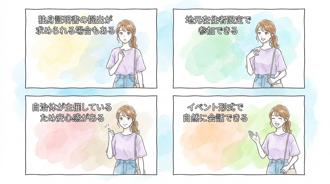 自治体主催の婚活イベントは身元確認済みの地元民だけが参加できる