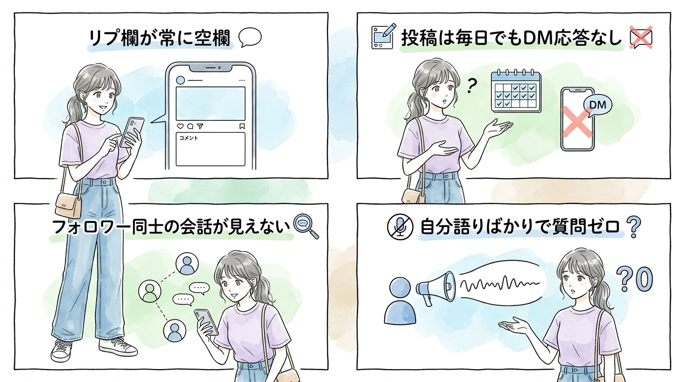 話しかけても反応が薄い場所の特徴