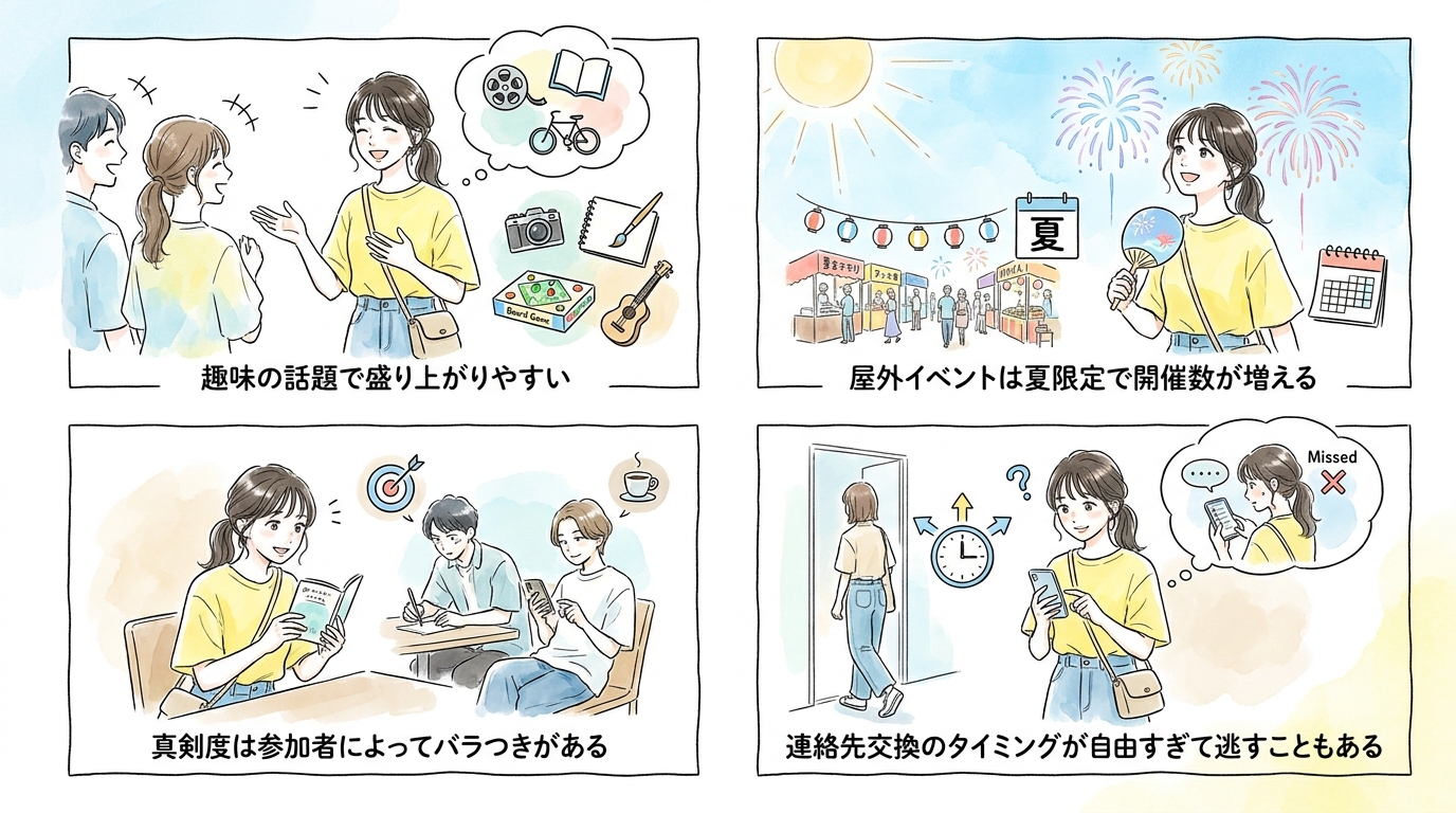 趣味・体験型の恋活イベント、共通の関心があるから会話が続きやすい