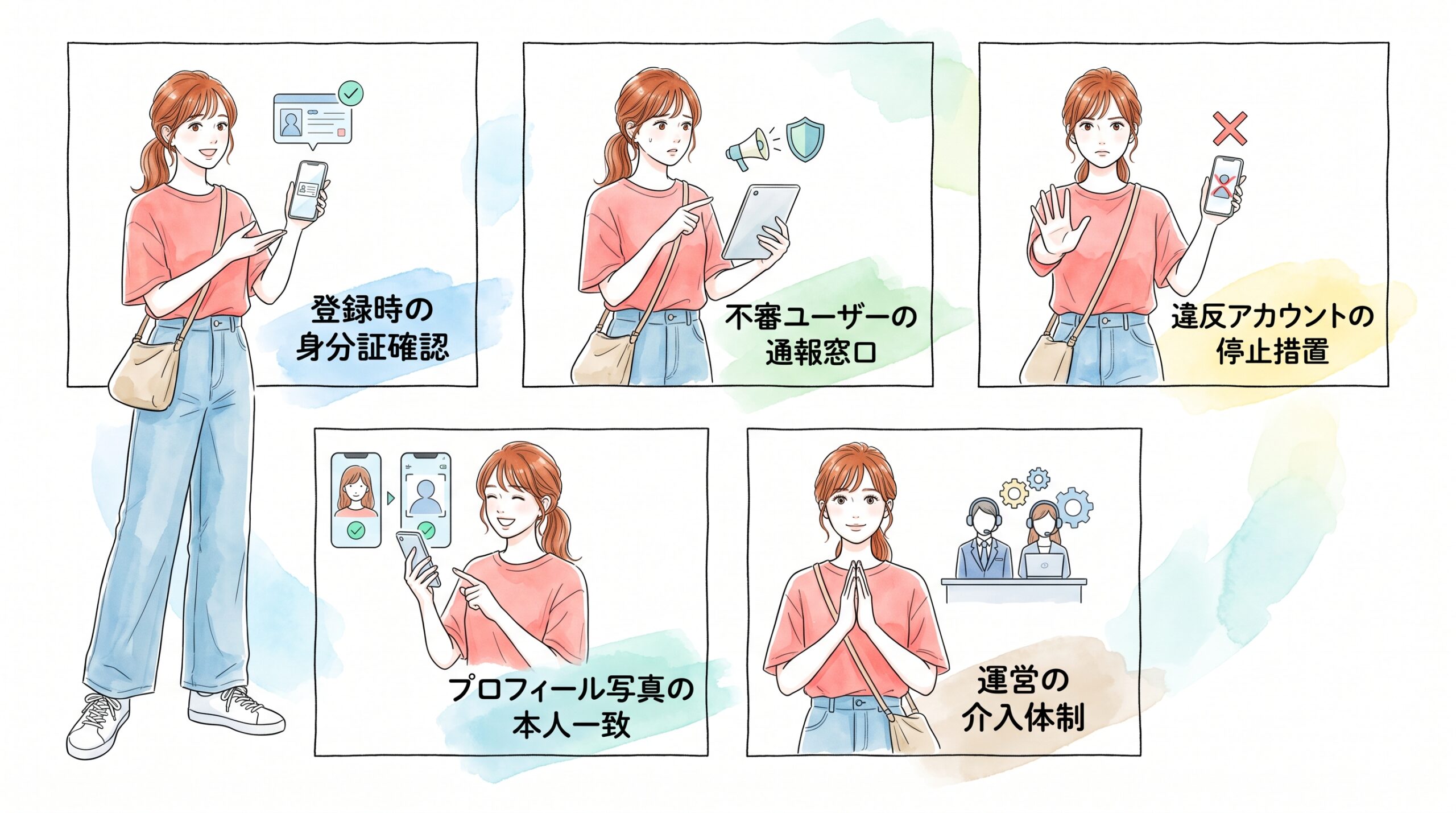 身分証確認と通報システムの有無で見えてくる差