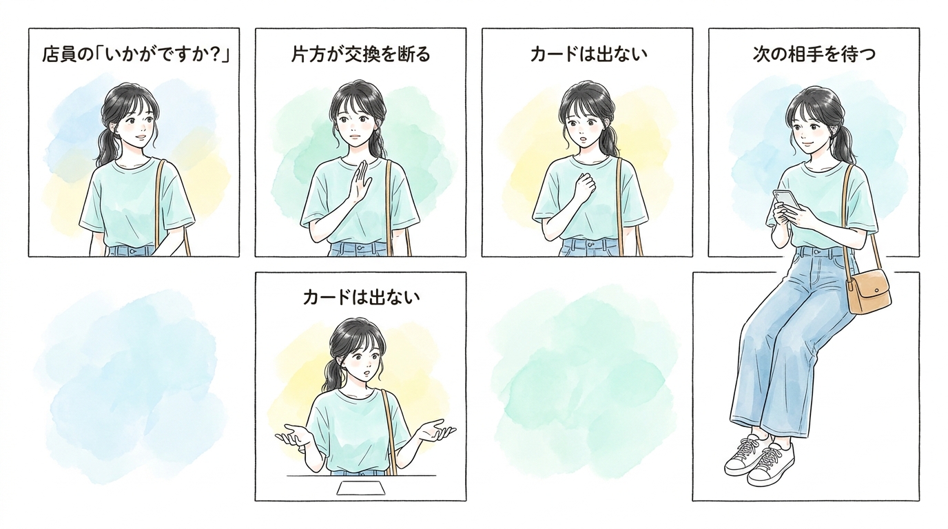 連絡先交換カードが渡されなければ「どちらかが押した」と確定する