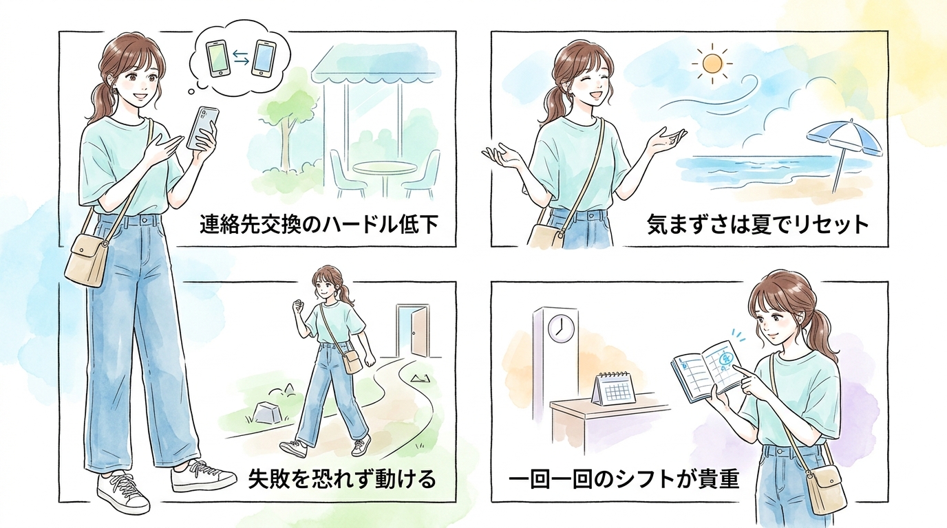 限られた期間だと「今しかない」という意識が恋愛を加速させる