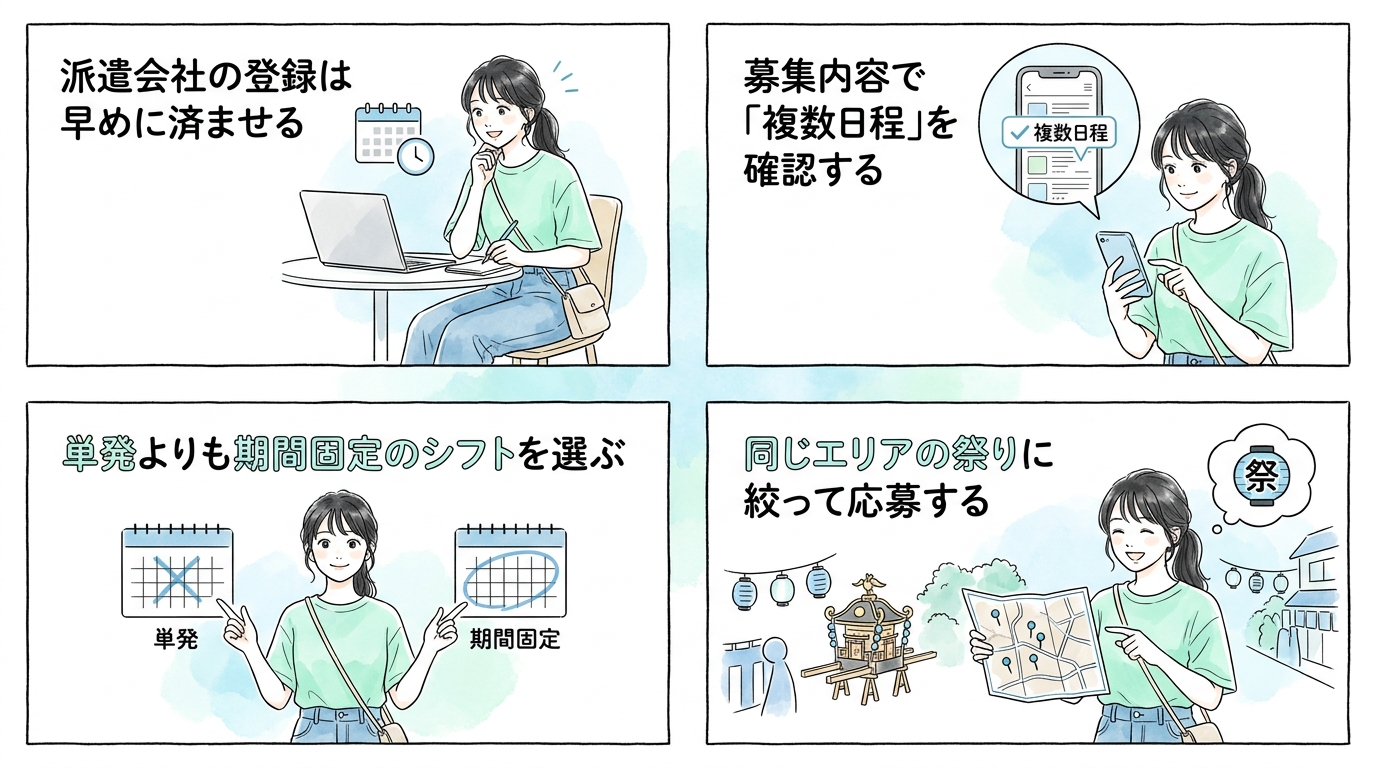 顔なじみになれる派遣会社・募集元を選んでおく